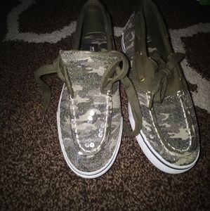 Arizona Camo, sequined boat/deck/Sperry shoes